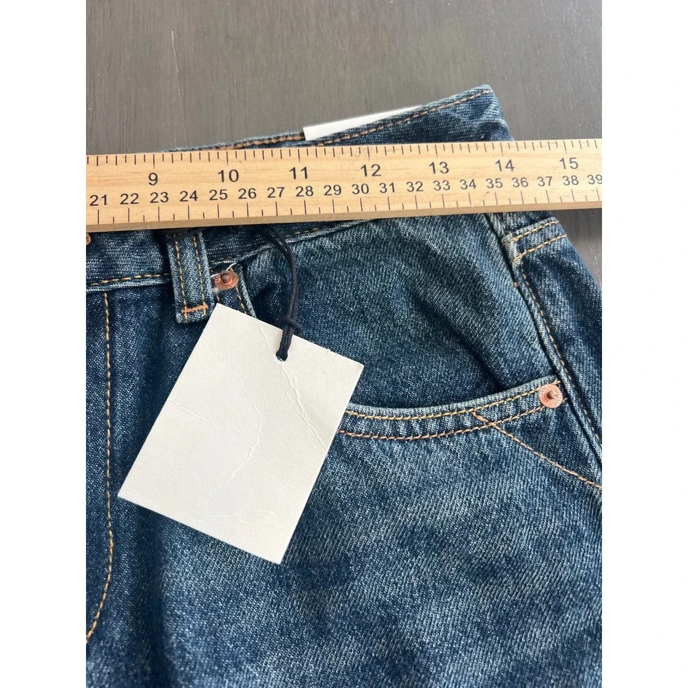 Zara Z1975 Women's Selvedge High Rise Medium Wash Blue Jeans Size 4 NWT